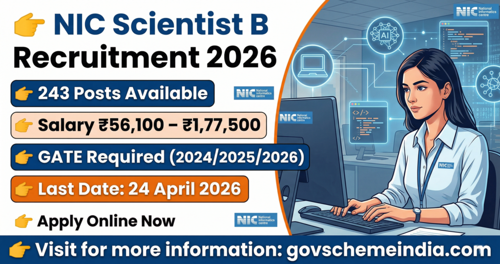 NIC Scientist B Recruitment 2026 Notification Out - Apply Online for 243 Posts